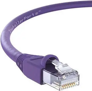 InstallerParts Ethernet Cable CAT6A Cable UTP Booted 50 FT - Purple - Professional Series - 10Gigabit/Sec Network/High Speed Internet Cable, 550MHZ InstallerParts Ethernet Cable CAT6A Cable UTP Booted 50 FT - Purple - Professional Series - 10Gigabit/Sec Network/High Speed Internet Cable, 550MHZ