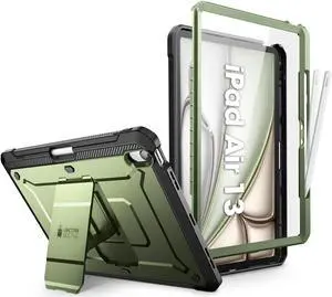 SUPCASE for iPad Air 13 Inch Case M3/M2 (2025/2024) with Pencil Holder (Unicorn Beetle Pro), [Built-in Screen Protector & Stand] [Military-Grade Protection] Rugged Cover for iPad Air 13 Inch, Guldan