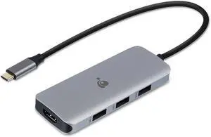 IOGEAR USB-C 6-in-1 Travel Dock 8K Single Monitor Nano Dock Pro Up to 4K in Dual Display Mode, Dual Monitors Thunderbolt 3 4 Compatible for Laptop GUD3C8K2P