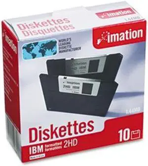 Imation - 3-1/2" Diskettes, Formatted, PC Format, 1.44MB, DS-HD