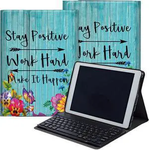 DEGDFSGR for Samsung Galaxy Tab A8 10.5 Case with Keyboard, Detachable Wireless Keyboard Magnetic Closure Protective Cover Case for Samsung Tab A8 2022[SM-X200 X205 X207], Alphabet Butterfly Floral