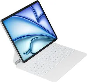 Emoonland Keyboard Case for iPad Air 13 inch (M3 2025 / M2 2024) and iPad Pro 12.9 inch 6th/5th/4th/3rd Gen, Magic Keyboard iPad Pro 12.9 Magnetic Case with Multi-Touch Trackpad, 7 Colors Backlit