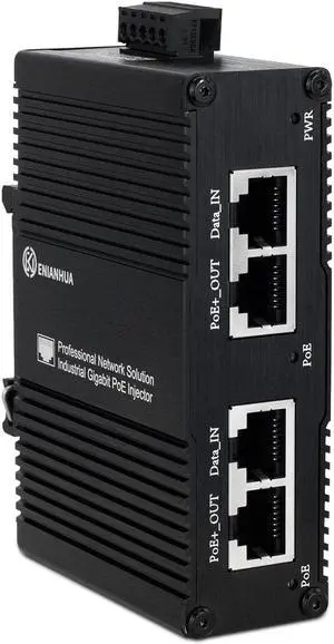 ENIANHUA Gigabit PoE+ Injector 30W IEEE802.3at/af Compliant, with 12~48V DC Input or 9~36V AC Input, PoE+(30W) Power Over Ethernet Distances Up to 328ft, Plug & Play, for Camera/Access Point/IP Phones