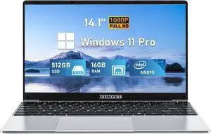 FUNYET 14 Inch Gaming Laptop, Laptop Computer 2025 Win11 Pro, 16GB RAM 512GB SSD, 11th Gen N5095 Processor(up to 2.9 GHz), FHD 1920 x 1080