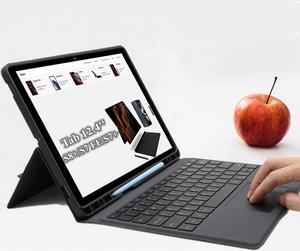 HEAPAO Galaxy Tab S7 FE/S8+ Plus/S7+ Plus 12.4" Case with Keyboard : Smart Touchpad, 7 Color Backlit Keyboard Case with Kickstand & S-Pen Holder for 12.4 inch Samsung Galaxy Tab S8 Plus/S7 FE/S7 Plus