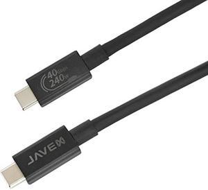 JAVEX 40Gbps USB4 USB-C to C Cable for Thunderbolt 4 Cable [USB-IF Certified, UL Listed] 240W Charging for iPhone 16/15 Pro, MacBooks, iPad Pro, Monitor Connection, PS5, Surface 3.3FT/1M, Black