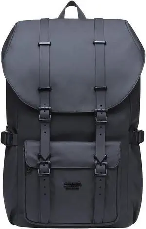 KAUKKO Laptop Outdoor Backpack Traveling Rucksack Fits 15.6 Inch (5-8-Black)
