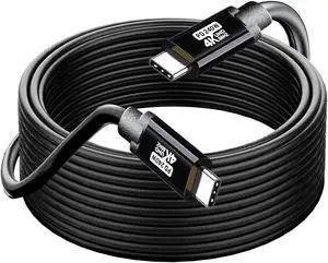 USB C to C Cable 30FT, 4K60HZ GEN2x2(Data usb2.0),USB TYPE C Video Output From USB3.2/ USB4.0 (NOT 100% Fast Charging) & Sync for Xreal MacBook Pro iPad Pro iPhone 15 Pro Galaxy S22 Portable Monitor