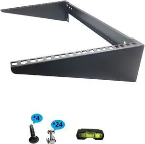 Mofangtech 6U Folding 19 Inches Cold Rolled Steel Wall Mountable Simple Vertical Rack and Networking Euipment Rack Including Hardware for Assembly (6U100)