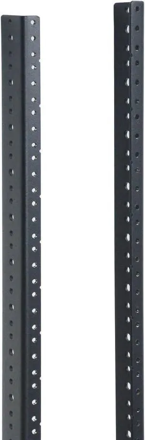 RIVECO 16U Rack Rails 2 PCS, 3.0 mm Thickness Steel Tapered Holes Horizontal & Vertical Rack Mount Rails for Recording & Network Wooden Cabinet Mounting, 10/32 Screws Included