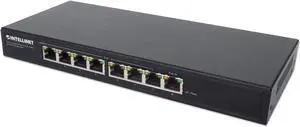 Intellinet 8-Port Gigabit Ethernet PoE+ Switch with PoE Passthrough - 85W PoE Budget, 30 W per Port, 16 Gbps Switch Fabric - 3 Yr Mfg Warranty-561679