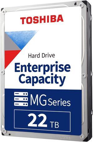 Toshiba 22TB Enterprise Internal Hard Drive - MG Series 3.5" SATA HDD for Server, Storage, 24/7 Operation, Hyperscale, Cloud (MG10AFA22TE)