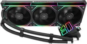 Thermalright Frozen Infinity 360 BLACK CPU Water Cooler, with Triple 124mm Infinity Mirror PWM Fans,for Intel 1150/1151/1200/2011/ 1700/1851&AMD/AM4/AM5,360 Size Infinity Mirror Water Cooling Radiator