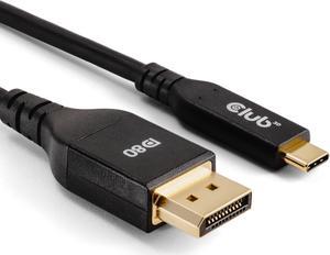 Club 3D CAC-1559 USB Type C Cable to DP 2.1 Bi-Directional VESA DP80 Certified Cable M/M 1m/3.28ft