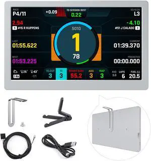 Waveshare 7inch IPS Side Monitor, Extended Monitor Windows 7/8/10/11, 1024x600 IPS Display Panel, Supports Horizontal and Vertical Flip, Up to 170° Viewing Angle, USB One-Cable Connection, Silver
