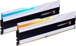 G.SKILL Trident Z5 RGB Series (Intel XMP 3.0) DDR5 RAM 32GB (2x16GB) 6400MT/s CL30-39-39-102 1.40V Desktop Computer Memory UDIMM - Matte White (F5-6400J3039G16GX2-TZ5RW)