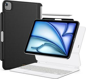 ProCase Magic Keyboard Compatible Case for iPad Air 11" 2024 M2, iPad Air 5th 2022/Air 4th 2020 10.9", iPad Pro 11" 4th/3rd/2ed/1st Slim Magnetic Cover with Pencil Holder[Keyboard Not Included] -Black