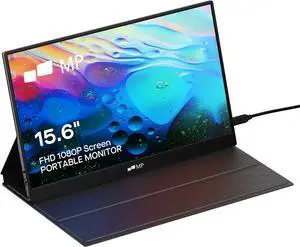 MP Mobile Pixels Fold Portable Monitor, 15.6 "1080P Full HD Laptop Monitor, Plug and Play USB C/HDMI Travel Monitors with Smart Case for macOS/Windows/Android/Switch