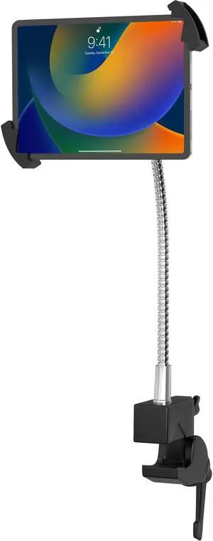 Gooseneck Clamp Stand  CTA Rust Proof Security Gooseneck Clamp for 7-14" Tablets up to 1" in Thickness (PAD-HGTPS)