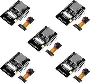 AiTrip 5 Pack ESP32-CAM WiFi + Bluetooth Module Development Board with OV2640 Camera Modulew for Arduino Raspberry Pi