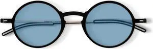 Always With You ThinOptics Blue Light Blocking Reading Glasses for Computers & Screens - Ultra Lightweight and Durable - Round Black 1.5x
