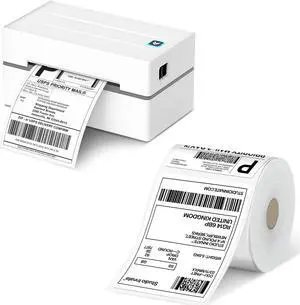 Anycash Bluetooth Thermal Shipping Label Printer + 4x6 inch Direct Thermal Shipping Labels