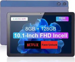 C idea Android Tablets PC,10 Inches Android 12 Dual Cameras 8GB+128GB Storage 6000mAh Long Standby, WiFi,5G, Adults Gaming Tablet