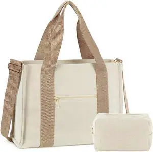 BTOOP Tote Bag for Women Work Teacher Tote Bag 15.6 inch Laptop Shoulder Bags Handbag Office Briefcase with Clutch Purse