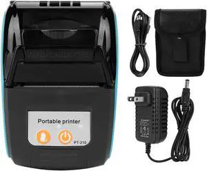 ciciglow 58MM Thermal Printer, USB Thermal Receipt Printer Mini Small Portable Label Printer with High Speed Printing Compatible Support Bluetooth 4.0(Blue)
