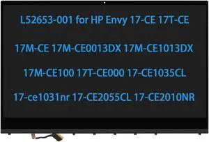 L52653-001 Screen Replacement for HP Envy 17-CE 17T-CE 17M-CE 17M-CE0013DX 17M-CE1013DX 17M-CE100 17T-CE000 17-CE1035CL 17-ce1031nr 17-CE2055CL 17-CE2010NR LCD Touch Screen Display + Digitizer