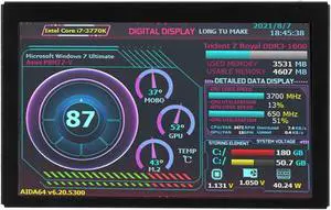 5 inch IPS USB Mini Screen, AIDA64 PC CPU HDD Data Monitor for Aida64 PC CPU Monitor GPU Fan Speed Computer Temperature Memory Sub Display, Visual Theme Editor(5.0inch B)