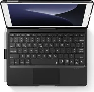 edaiser Swivel Keyboard Case for iPad 10.2 inch 9th 8th 7th, iPad Air 3rd and iPad Pro 10.5 2nd Generation; Rotatable Cover with Pencil Holder, Multi-Touch Trackpad, RGB Backlit, Black