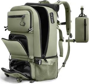 FUTURE AESTHEICS Travel backpack Carry-on Travel Backpack For Women Men Flight Approved Business Weekender Overnight Waterproof Daypack (Green) FUTURE AESTHEICS Travel backpack Carry-on Travel Backpack For Women Men Flight Approved Business Weekender Overnight Waterproof Daypack (Green)