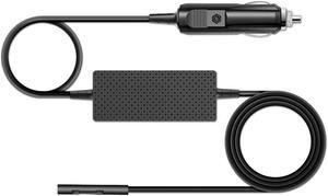 102W Surface Car Charger, HKY 12V-24V DC Car Adapter Compatible with Surface Pro 10 X 9 8 7 7+ 6 5 4 3, Surface Book 3 2 1, Surface Laptop 6 5 4 3 2 1 & Surface Go 4 3 2 1,Surface Laptop Go