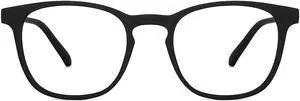 Lenskart Blu Hustlr | Peyush Bansal Glasses | Zero Power Bluecut & Antiglare Computer Eyeglasses | Black Full Rim Square | For Men & Women | Large | LB E14058