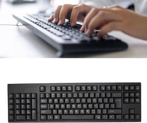 Jopwkuin Left Handed Keyboard, 109 Keys Ergonomic Wired Keyboard, for Desktop PC Laptop, Business Accounting and Designing