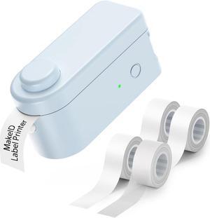 Makeid L1 Label Maker Machine with 4 Tapes - Portable & Rechargeable Label Makers Compatible with 9/12/16mm Waterproof Tape - Mini Bluetooth Labeler for Organizing Office Home School