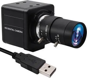 MMlove 8MP USB Camera High Speed 30fps 5-50mm 10X Optical Zoom Lens 2448P USB Webcam Manual Close up Zoom in and Out Golf Swing Camera for Industrial Machine Vision Support PC Raspberry Pi
