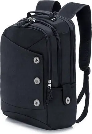 OPOALO Laptop Backpack Daypack Computer Bag for Women College Student with USB Charging Portc 15.6 Inch Black