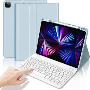 OYOSUOGG Keyboard Case for iPad Air 11-inch M2/ Air 5th/ 4th Generation, Detachable Bluetooth Keyboard with Pencil Holder 10.9 inch, Folio Smart Case for iPad Air 11 2024 / Pro 11 4th/3rd/2nd/1st Gen
