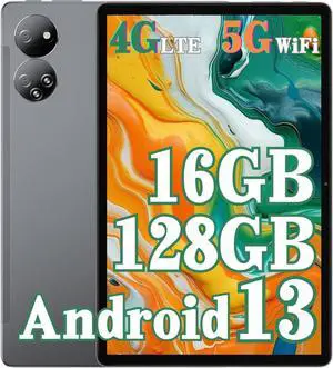JXCNSNW 10.1" inch Android Tablet, 4G LTE Dual SIM, 16GB RAM,128GB Storage,Android 13.0,Supports Extend 1TB, IPS Touchscreen,Dual Camera, WiFi/WLAN/Bluetooth/GPS,TYD-109pro