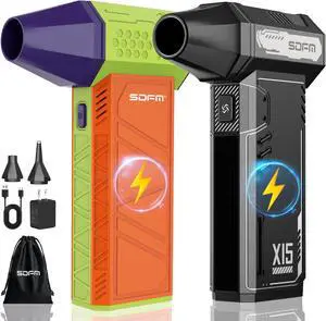 SDFM Compressed Air Duster - 180,000 RPM Electric Air Duster - with Brushless Motor, 3-Gear Adjustable Air Duster - for Keyboard, PC, Car, Air Bed, and Home Cleaning