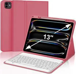 SENGBIRCH Keyboard Case for iPad Pro 13 inch M4 2024, Detachable Keypad for Pro 13 Inch Protector Case, Bluetooth Connection, Pencil Holder, Smart Folio Cover for iPad Pro 7th Gen 13'' Key Board