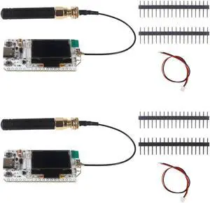 2Pcs ESP32 LoRa V3 LoRa32 OLED Development Board 0.96inch OLED Display CP2102 915MHz Antenna Transceiver for Lora Board Compatible with Arduino ESP8266 NodeMCU IOT Smart Home