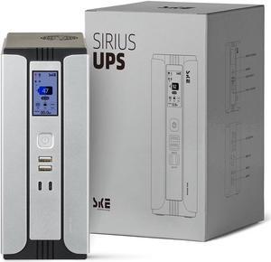 SKE Mini UPS 30000mAh Battery Backup & Surge Protector Uninterruptible Power Supply UPS for Router Modem PoE DC USB Type-C Ports Sirius