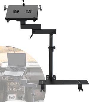 SPIRRELAB Car Laptop Mount for Vehicle, Trucks, Vans, Adjustable Aluminum No-Drill Laptop Car Holder