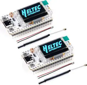 2 Sets Heltec ESP32 915MHz LoRa V3 Board SX1262 0.96 OLED Display BLE+WiFi ESP32-S3 Dual-core Development Module for Meshtastic IOT Arduino Intelligent Scenes