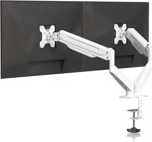 Suptek Dual Monitor Mount Stand-Height Adjustable Gas Spring Monitor Arm Desk Mount for 2 Monitor Screens 17 to 32 inches - Each Arm Holds up to 22lbs,White(MD8SPW)