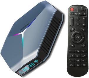 Android 11.0 TV Box Amlogic S905X4 X4 Android TV Box 4GB RAM 64GB ROM Quad core Support 2.4G/5G Dual Wifi/100M LAN/BT 4.0/3D/8K Full HD/H.265/USB3.0 Android Box