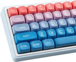 TYRIXKI PBT Keycaps 143 Keys MOA Profile Cute Rainbow Candy Color Keycaps, Dye-Sublimation Fairy Tales Keycaps Set Custom Keycaps for Cherry Gateron MX Swithes Mechanical Keyboards